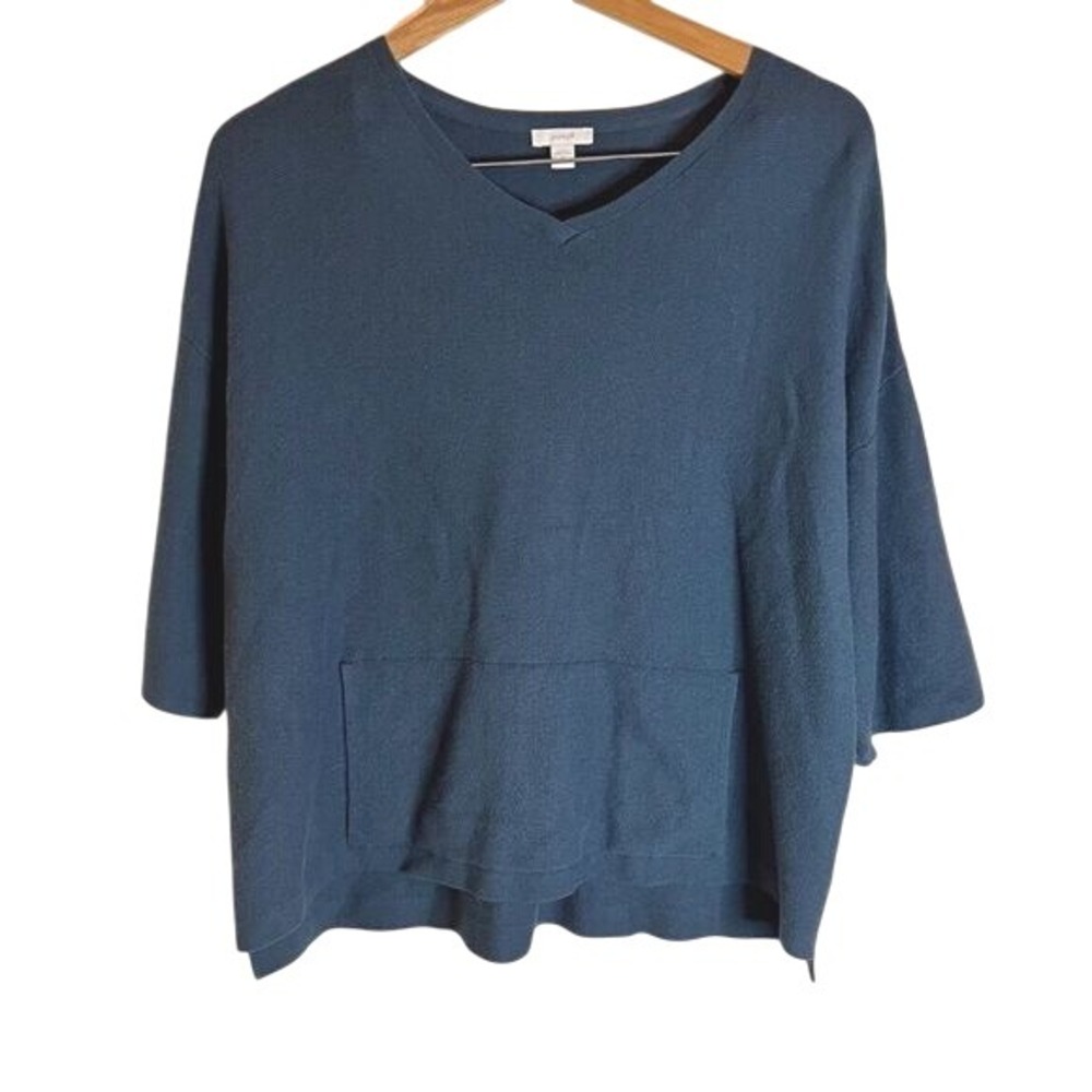 Pure Jill Viscose/Silk/Wool‎ Top with Kangaroo Pouch.  Medium Petite.